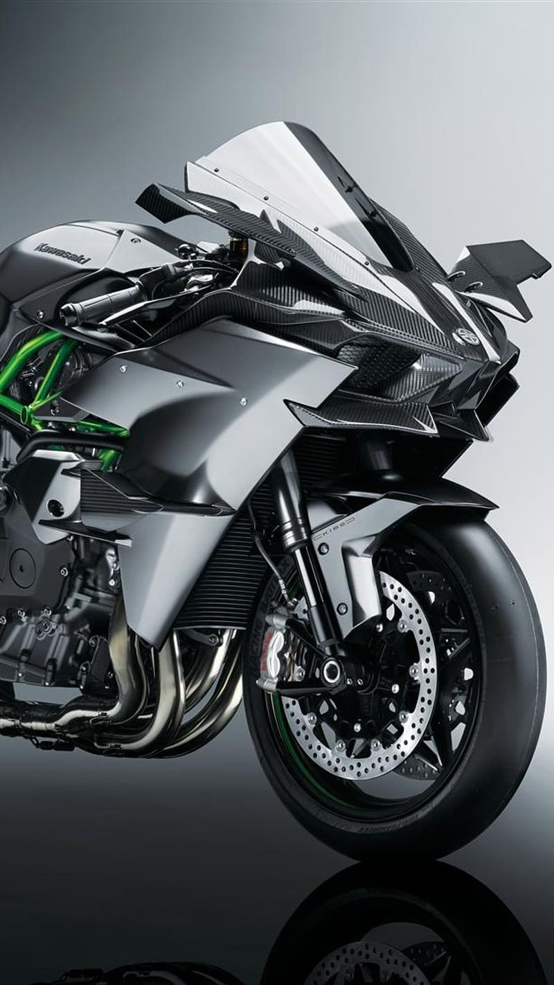 Kawasaki Ninja H2r, Foggy Background, front look, bike, parked, HD phone  wallpaper | Peakpx
