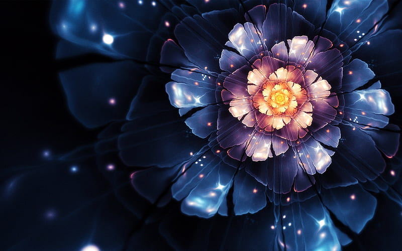 vector flower-Abstract creative design, HD wallpaper
