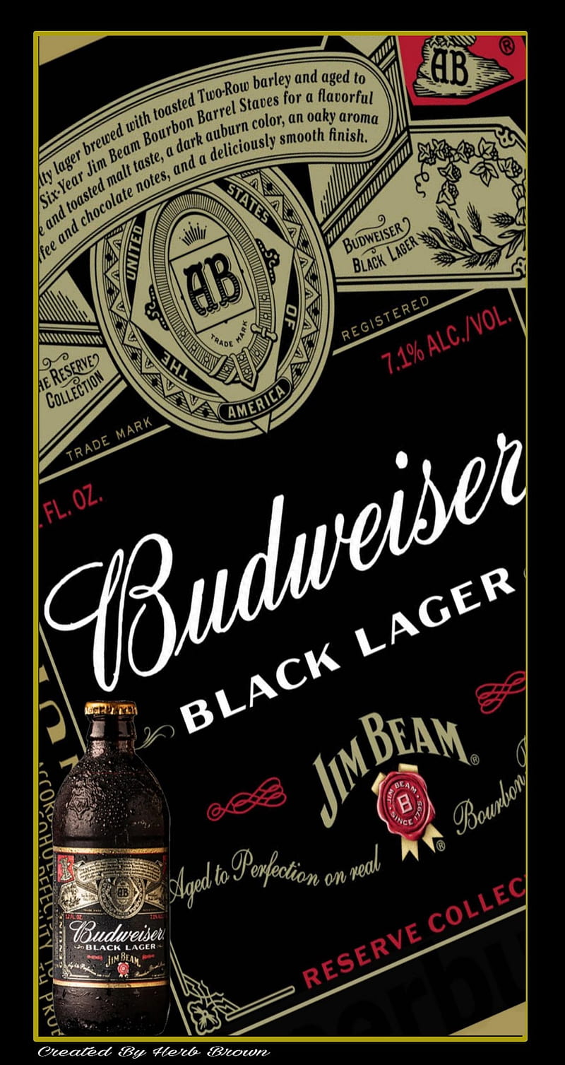 Budweiser Blacklabel, beer, black lager, budeiser, jim beam, premier, HD phone wallpaper