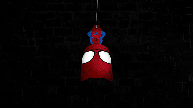 Spiderman Hanging Dark, spiderman, superheroes, minimalism, minimalist,  dark, HD wallpaper | Peakpx