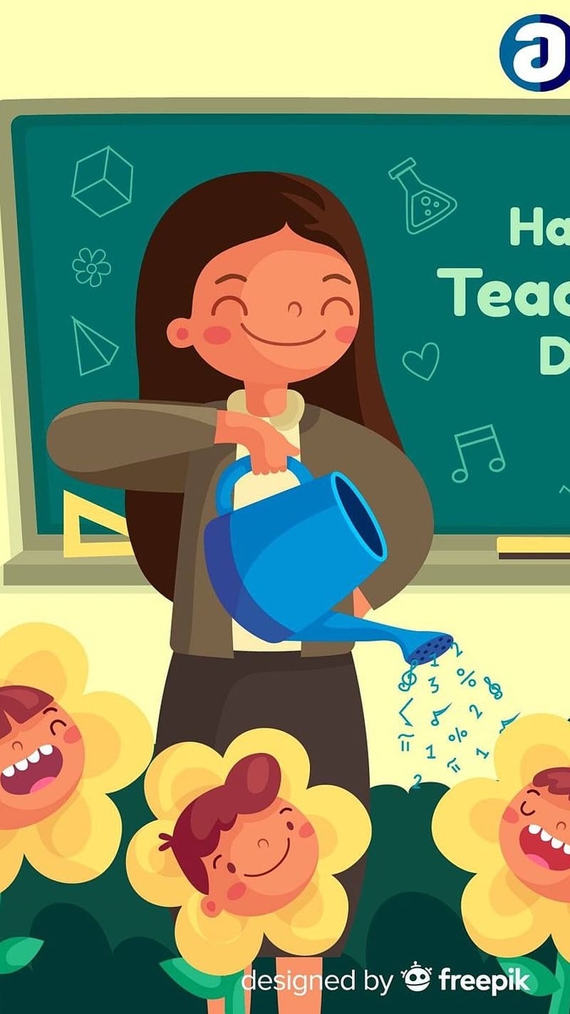 Happy Teachers Day, concept flower, teachers, day, HD phone wallpaper