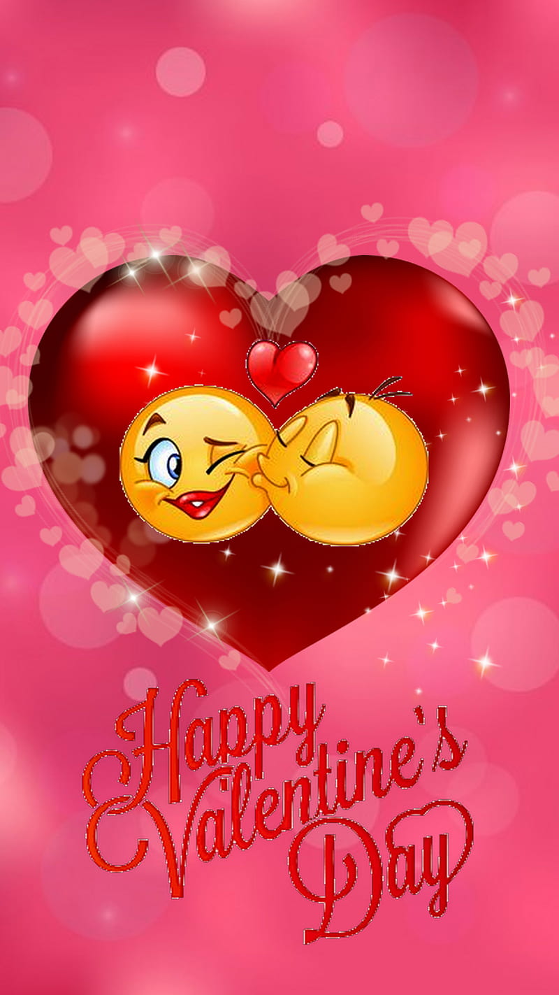 1080x1920px, emoticon, heart, love, valentines day, HD phone wallpaper
