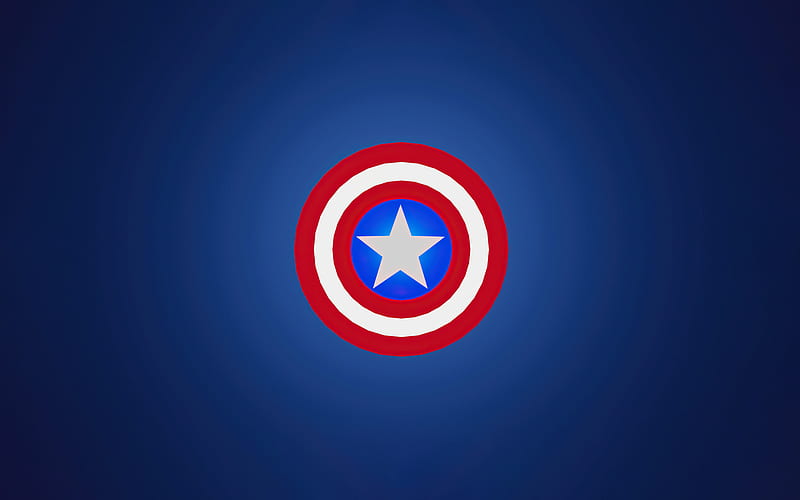 Captain America, Minimalist , Logo, HD wallpaper