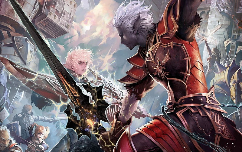 Battle, video game, warrior, Lineage II the Chaotic Throne, HD wallpaper