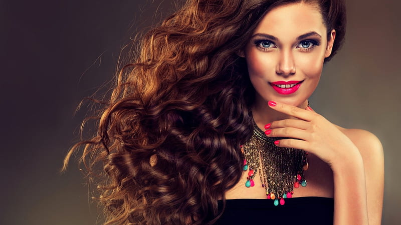 Beauty Sensual Model Long Nails Woman Lips Hair Makeup Beauty Pretty Face Hd 5407