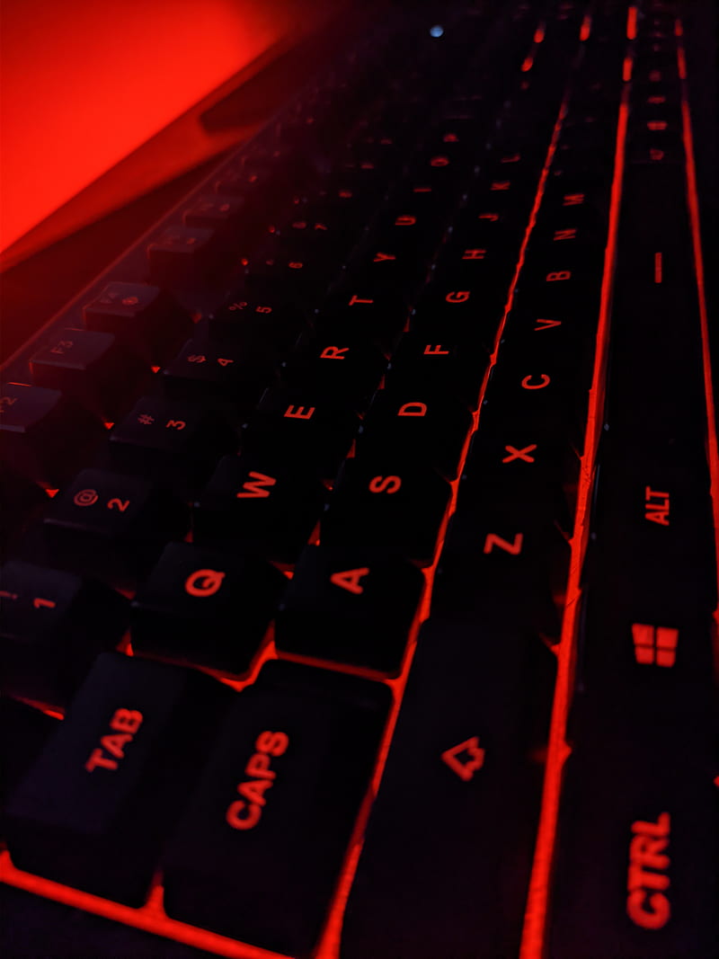 Keyboard, red, steelseries, HD phone wallpaper