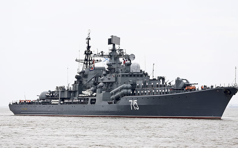 Bystryy destroyer, Sovremenny class destroyer, Russian Navy, HD wallpaper