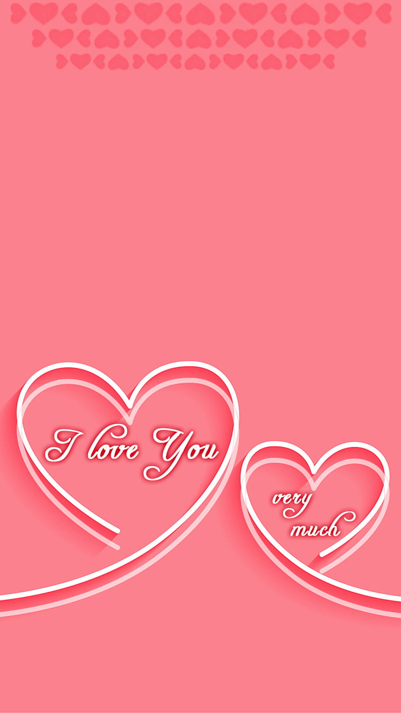 Valentines Day 2, corazones, i love you, love, minimal, pink, say, saying,  sign, HD phone wallpaper | Peakpx