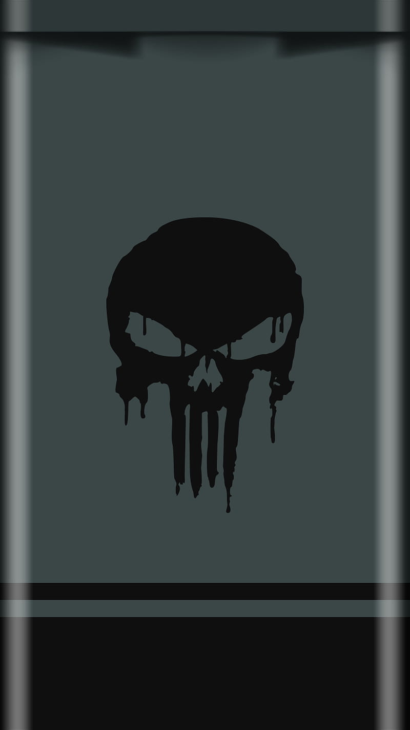 Sleek Punisher, 929, cool, edge, logo, minimal, new, skull, HD phone wallpaper