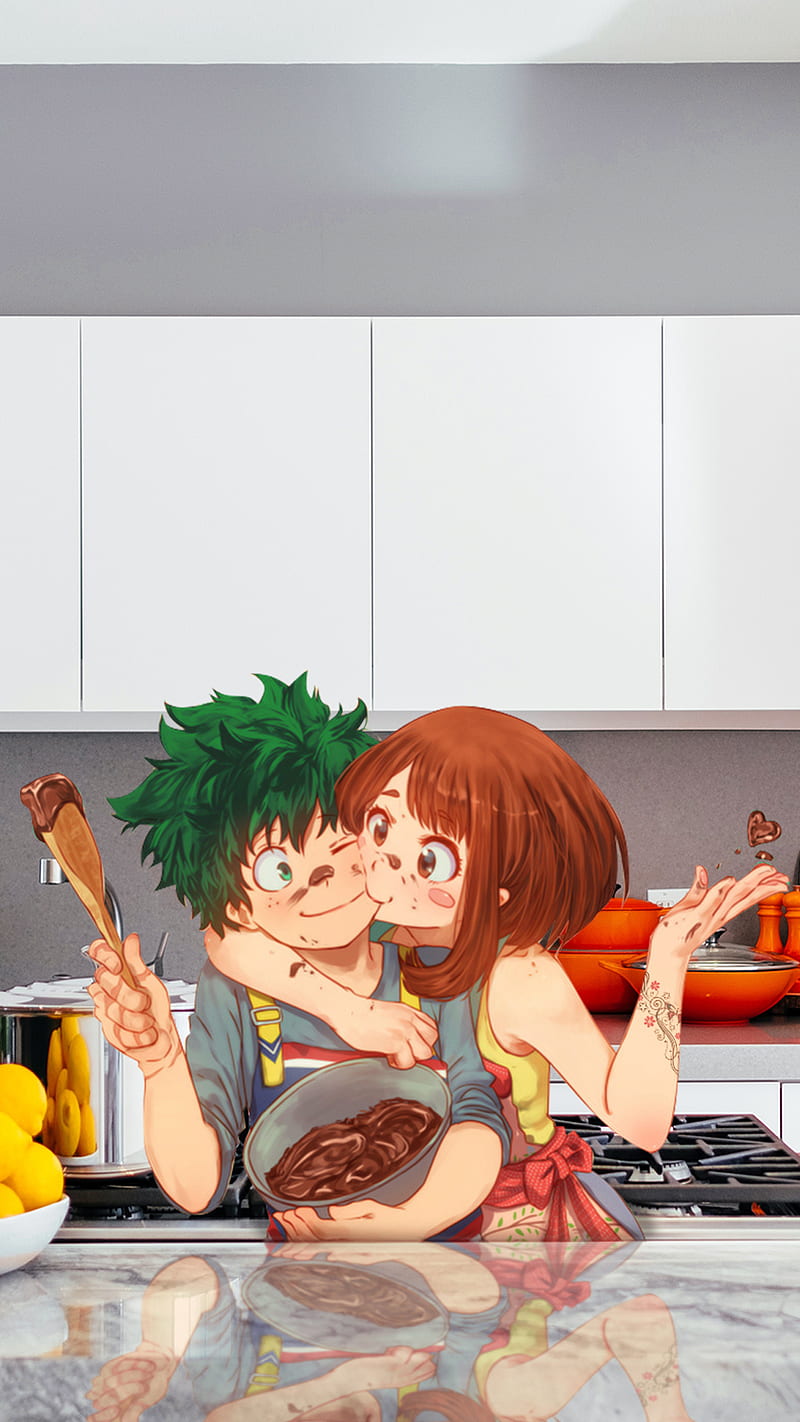 Deku and Uraraka, anime, bnha, cute, japan, japanese, kawaii, my hero  academia, HD phone wallpaper | Peakpx