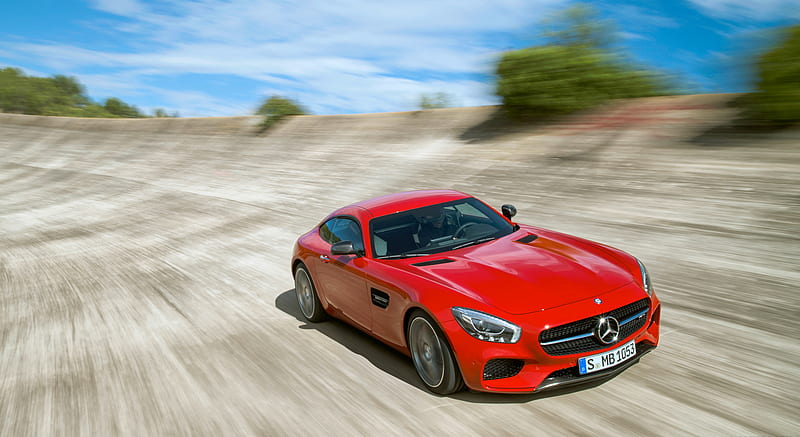 2016 Mercedes-AMG GT (Fire Opal) - Front , car, HD wallpaper