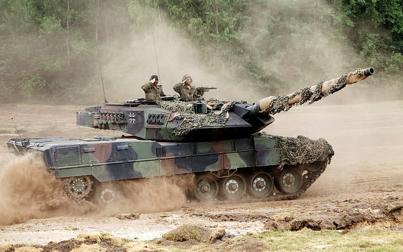 Leopard 2a7, Bundeswehr, Leopard 2, German main battle tank, landfill, modern tanks, armored vehicles, Germany, HD wallpaper