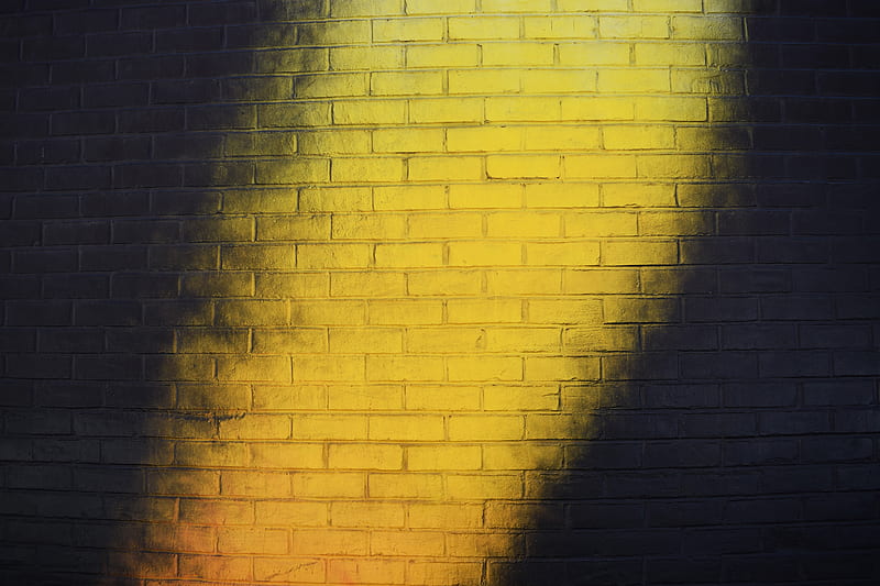wall, brick, yellow, texture, HD wallpaper