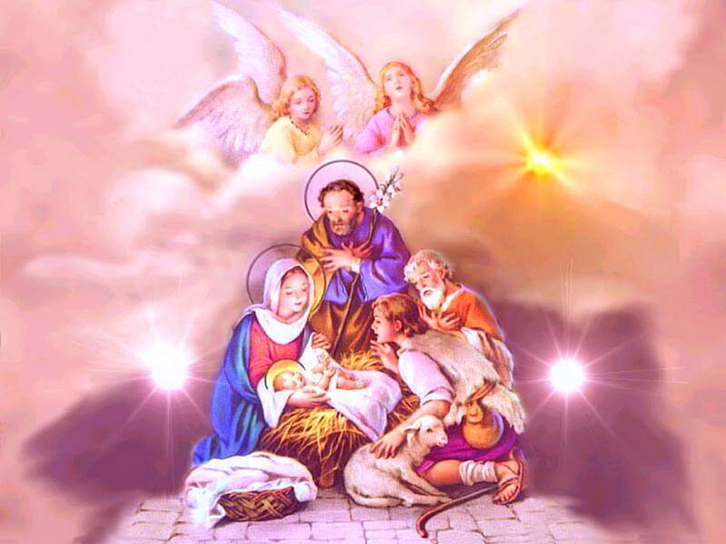 O Holy Night, Christmas, Joseph, birth, Mary, Jesus, HD wallpaper
