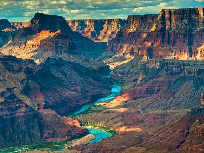 The grand Grand Canyon, scenic, rock, beauty, river, canyon, HD wallpaper