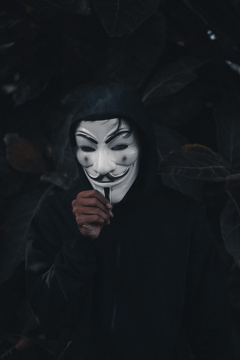 mask, person, anonymous, HD phone wallpaper