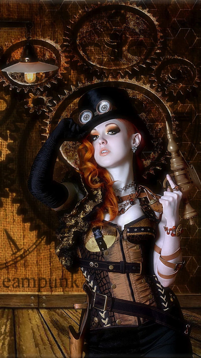 Steampunk Beauty, cosplay, HD phone wallpaper