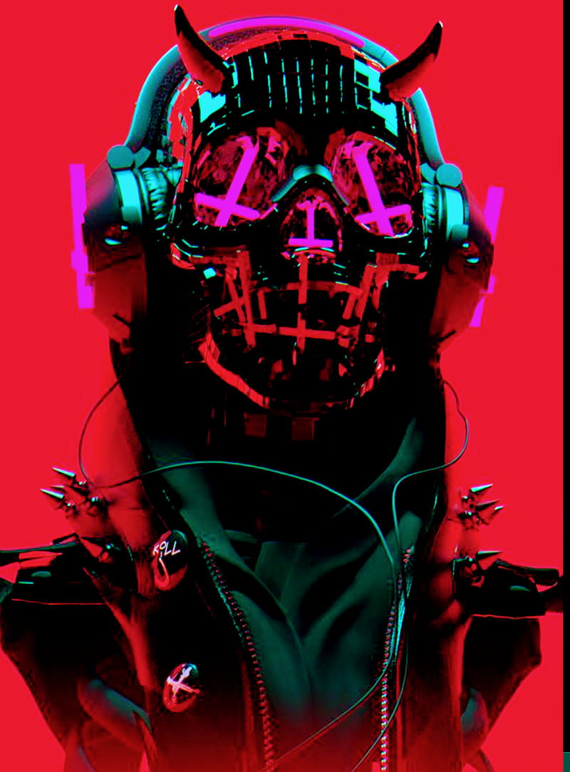 Cyber Skull, HD phone wallpaper