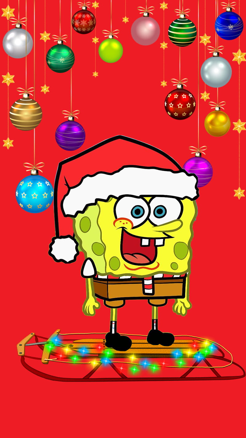 Christmas Spongebob, christmas day, christmas eve, HD phone wallpaper