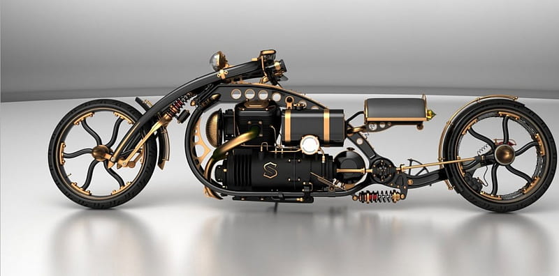 steampunk motorcycle, not for sale, desenho, rpms, ride, HD wallpaper