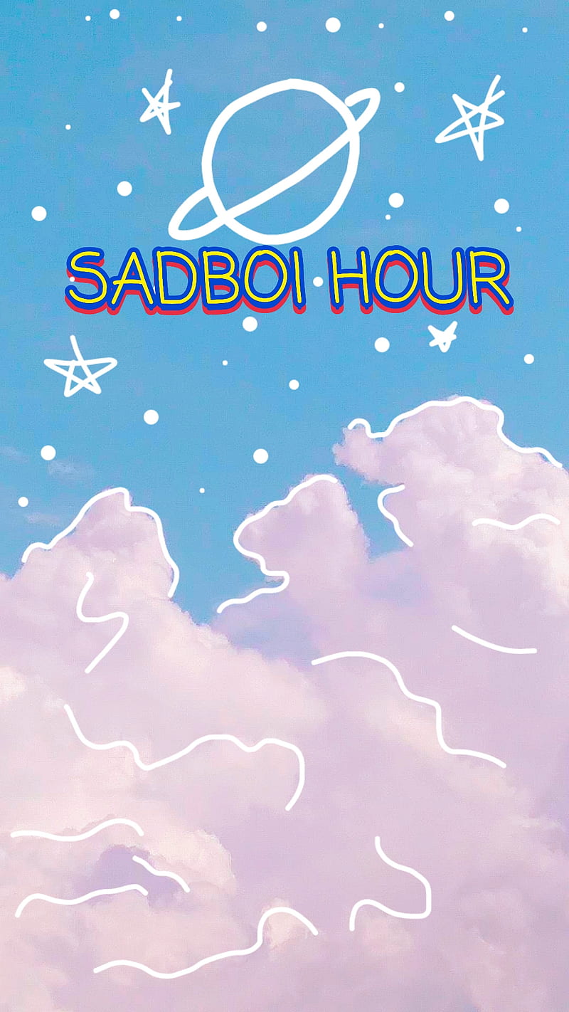 Sad boy, boi, cloud, hour, sadboi, sadboy, sky, stars, HD phone wallpaper