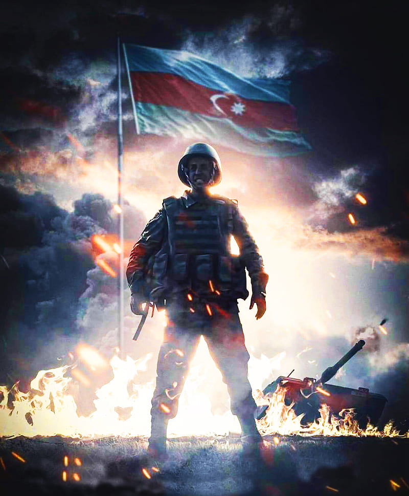 Azeri hero, azerbaijan, soldier, HD phone wallpaper