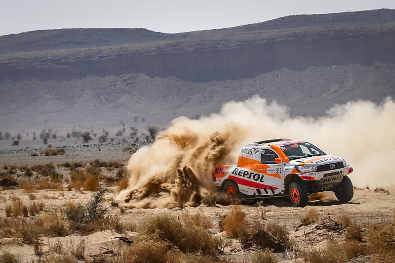 car, rally, race, desert, sand, drift, HD wallpaper
