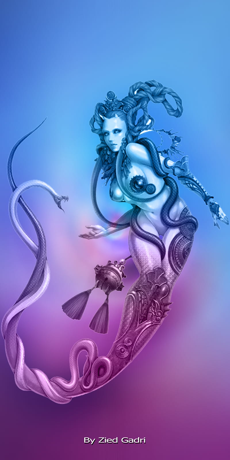 Fairy Snake Elf Galaxy Genie Happy Magic Violet Virtual Women Hd Phone Wallpaper Peakpx