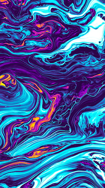 The Heat, Color, Colorful, Geoglyser, The, abstract, acrylic, bonito, blue, fluid, holographic, iridescent, orange, pink, psicodelia, purple, rainbow, texture, trippy, vaporwave, waves, yellow, HD phone wallpaper