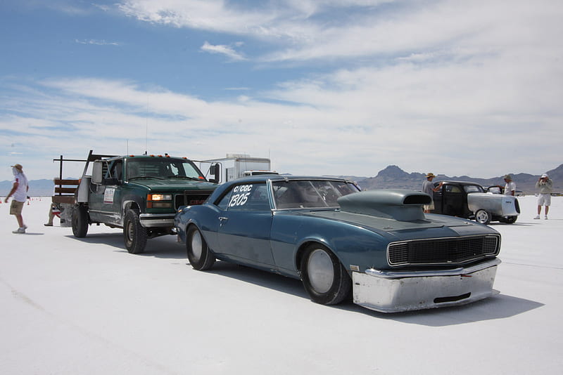 Camaro At Salt Flats, gm, race, push, bowtie, HD wallpaper