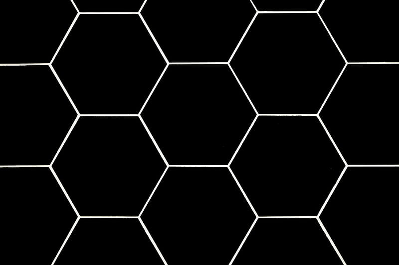 hexagons, mesh, texture, black, HD wallpaper