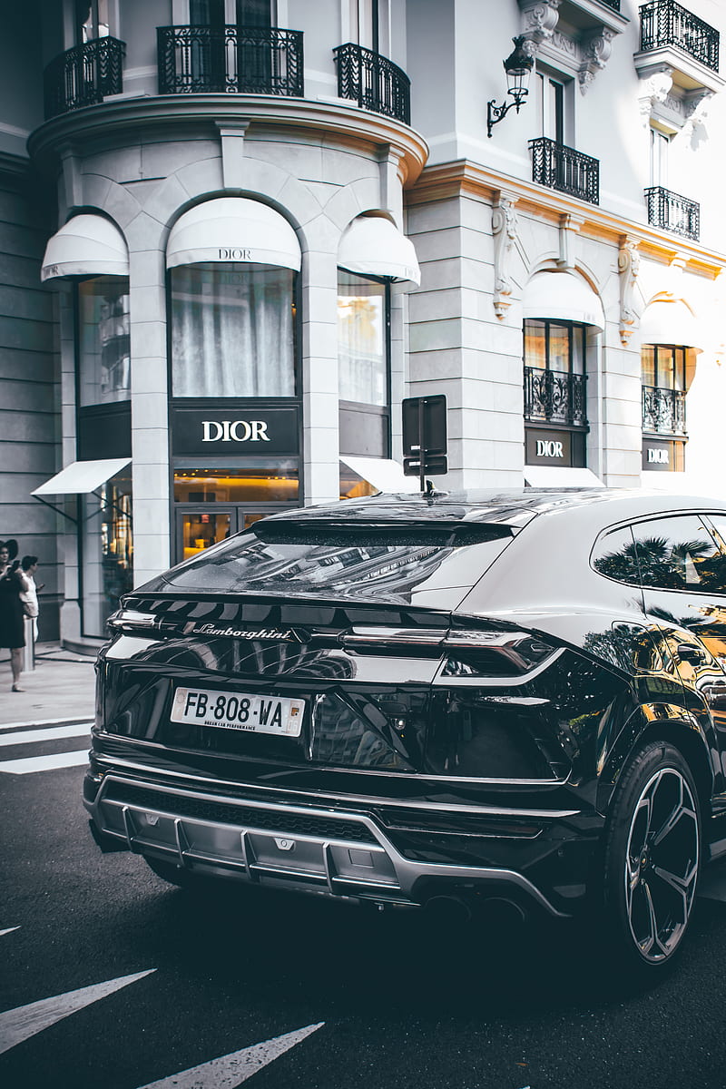 Black car across Dior store, HD phone wallpaper | Peakpx