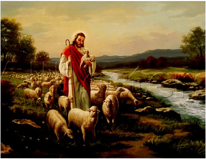Good Shepherd, christ, jesus, lamb, religion, shepherd, god, HD wallpaper