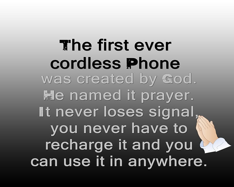 prayer, cool, cordless, new, phone, quote, saying, signal, HD wallpaper