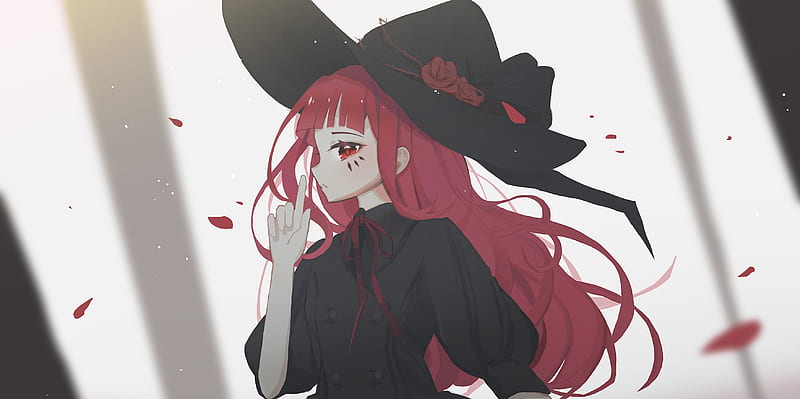 Long-haired female anime character digital wallpaper, Halloween