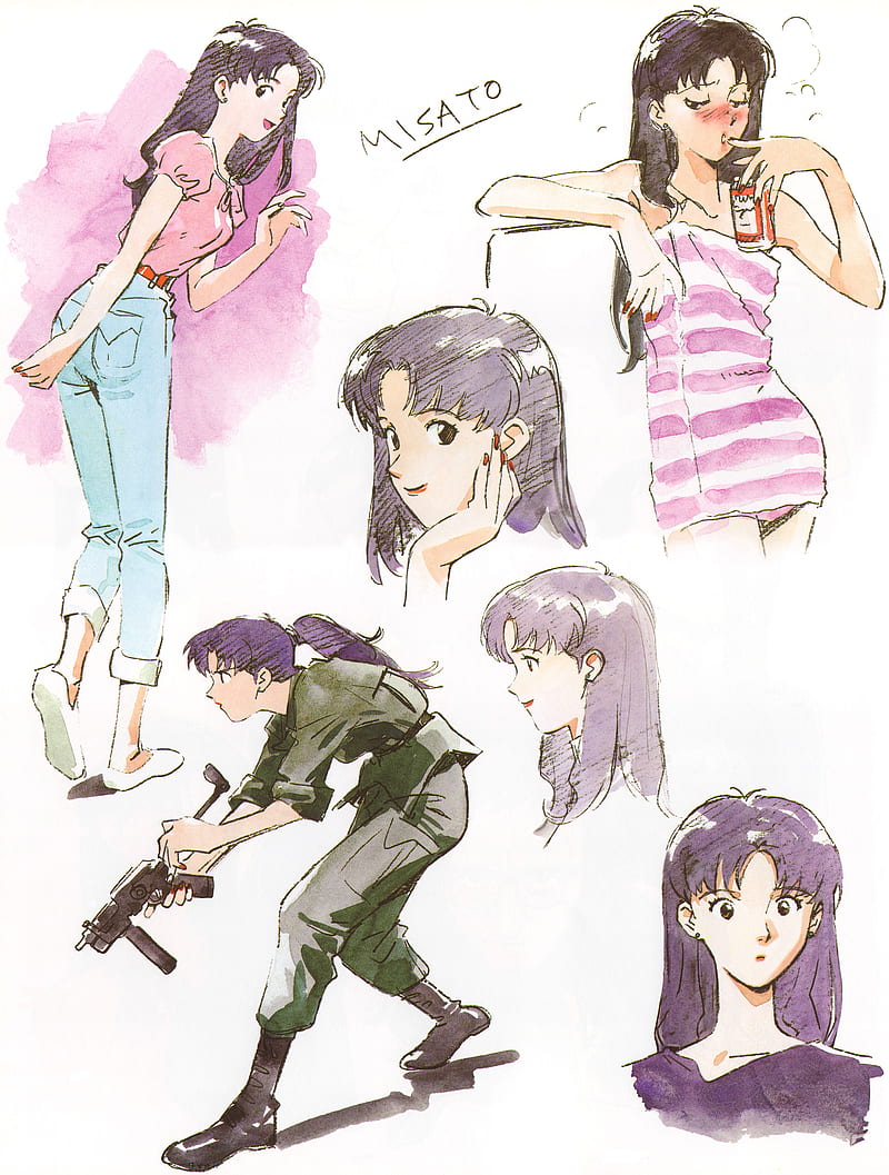 Katsuragi Misato, Neon Genesis Evangelion, women, HD phone wallpaper