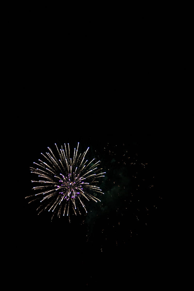 salute, fireworks, holiday, night, HD phone wallpaper