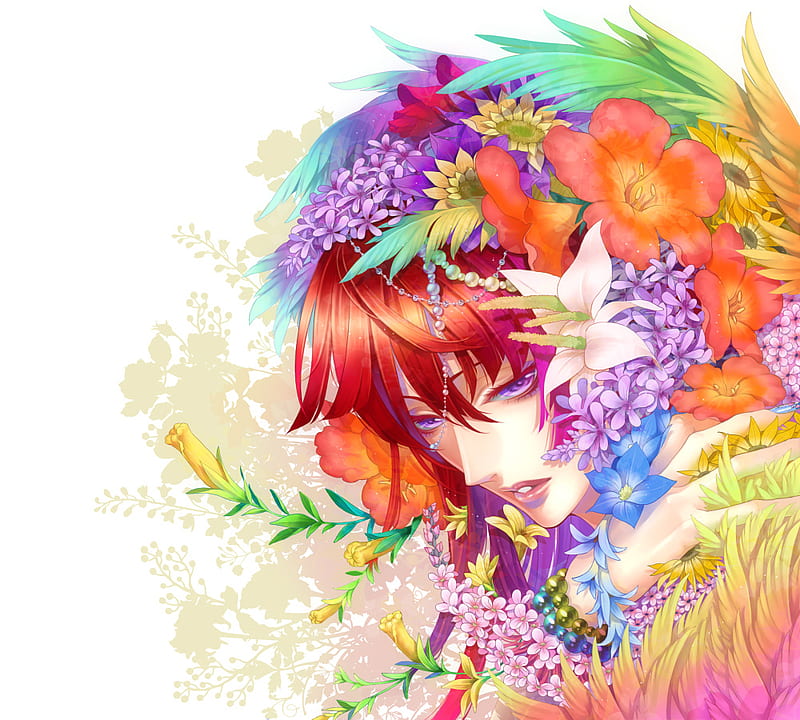 Beautiful Anime Girl In Flower Crown Background, Spring Profile Picture,  Profile, Spring Background Image And Wallpaper for Free Download