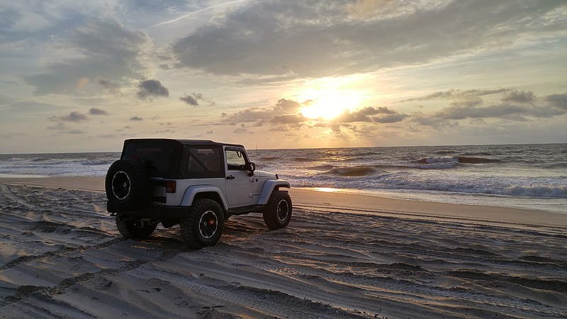Jeep Jk 4x4 Beach Ocean Offroad Sand Water Hd Wallpaper Peakpx