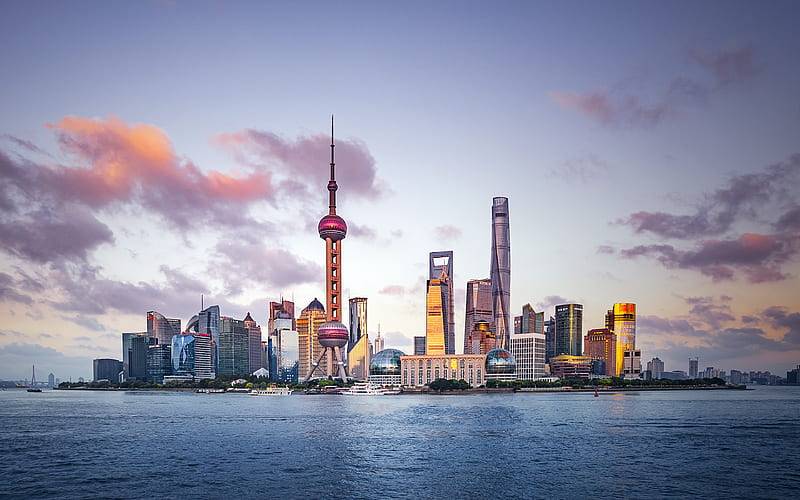 Oriental Pearl Tower 2021 Shanghai Skyline, HD wallpaper