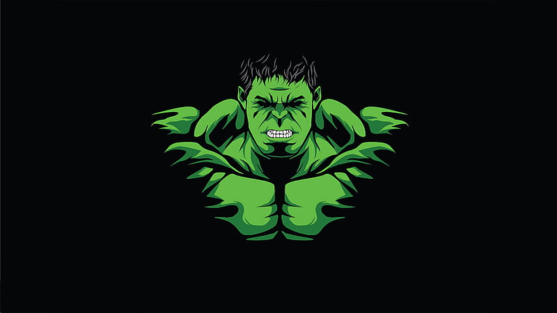 Hulk Minimal, HD wallpaper