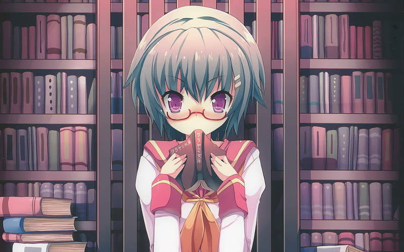 Kurayami Bunko Vol2, schoolgirl, anime characters, Tsurugi Hagane, HD wallpaper
