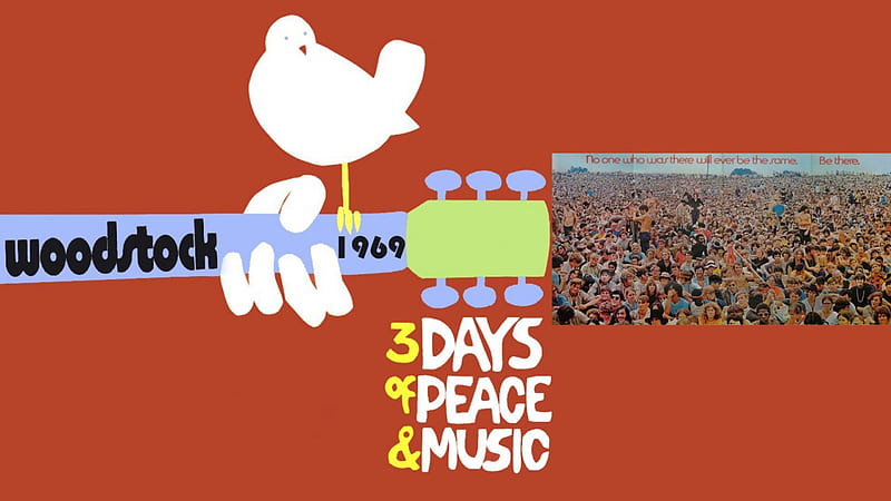 WOODSTOCK 1969, hop, Vector, Music, Love, Peace, Sixties, HD wallpaper