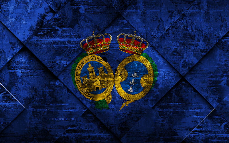 Flag of Huelva grunge art, rhombus grunge texture, spanish province, Huelva flag, Spain, national symbols, Huelva, provinces of Spain, creative art, HD wallpaper