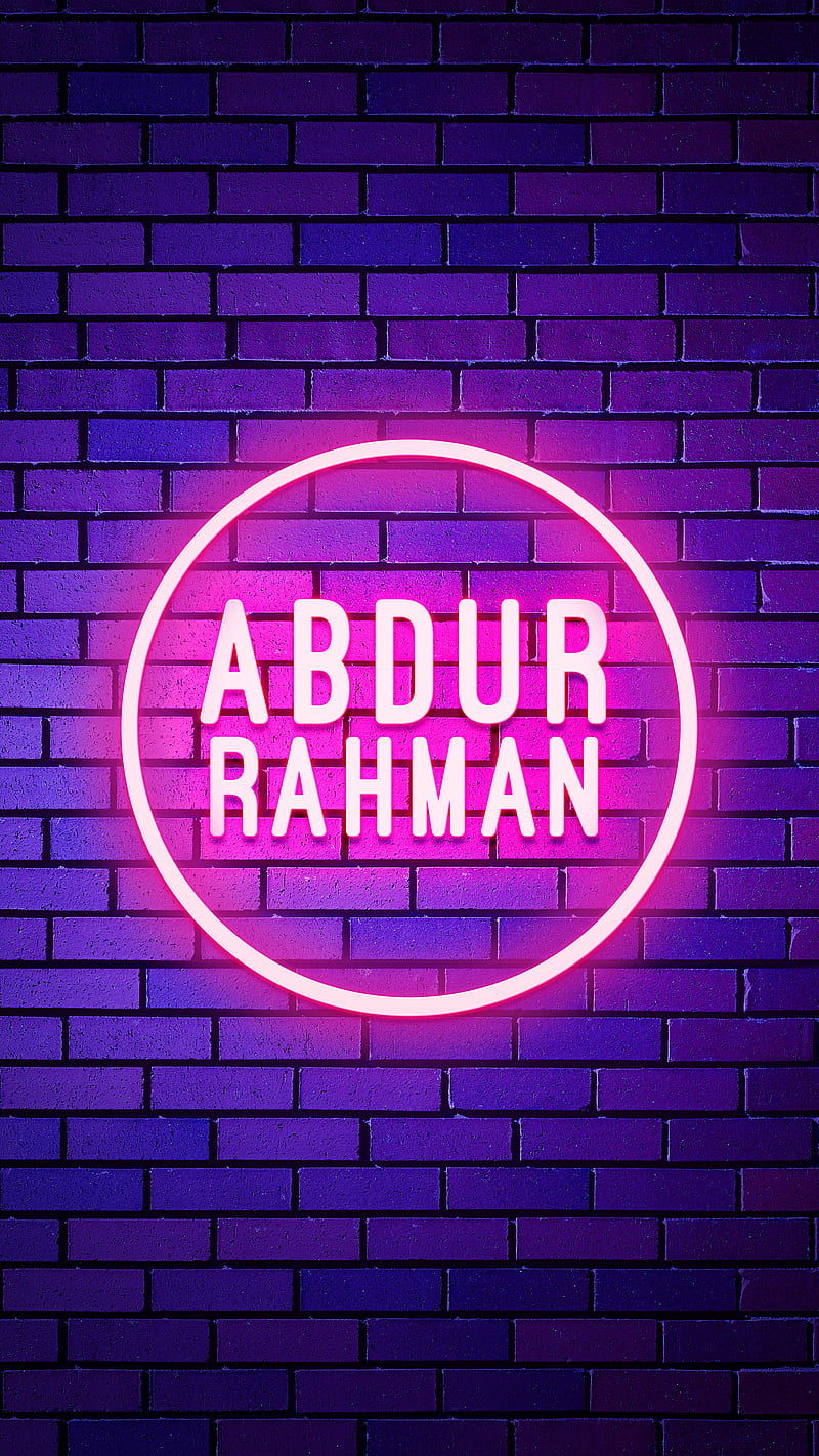 Abudrrahman, Name, Neon light, Neon name, abdurrahman, name design, person  name, HD phone wallpaper | Peakpx