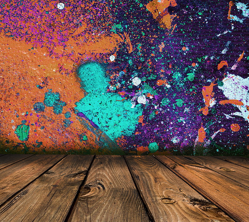Abstract Wall, background, graffiti, wooden planks, HD wallpaper