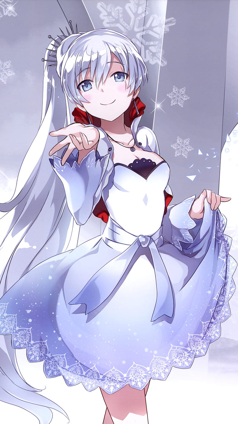 Weiss Schnee, anime, cute, rwby, HD phone wallpaper