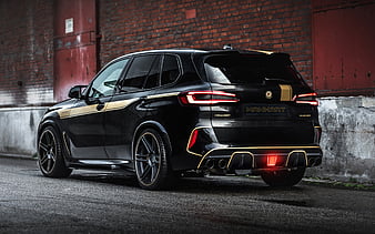 Manhart MHX5 800, 2021 BMW X5M, F95, exterior, rear view, new black X5, tuning X5, german cars, BMW, HD wallpaper