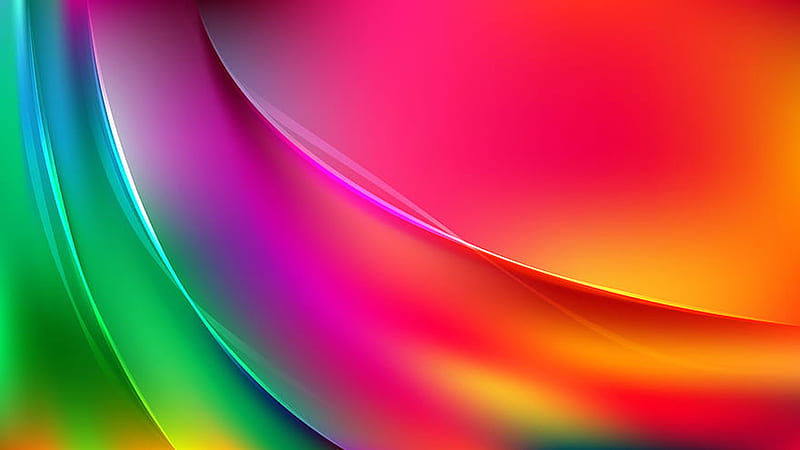 Red Pink Green Curve Wavy Lines Abstract, HD wallpaper | Peakpx