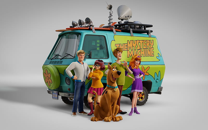 Movie, Scoob!, Daphne Blake, Fred Jones, Scooby-Doo, Shaggy Rogers, Velma Dinkley, HD wallpaper